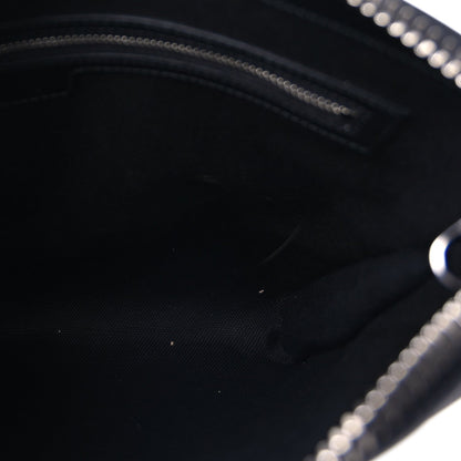 Gucci GG Supreme Monogram Appia Calfskin Web Flat Messenger Bag Black Grey 4 of 8