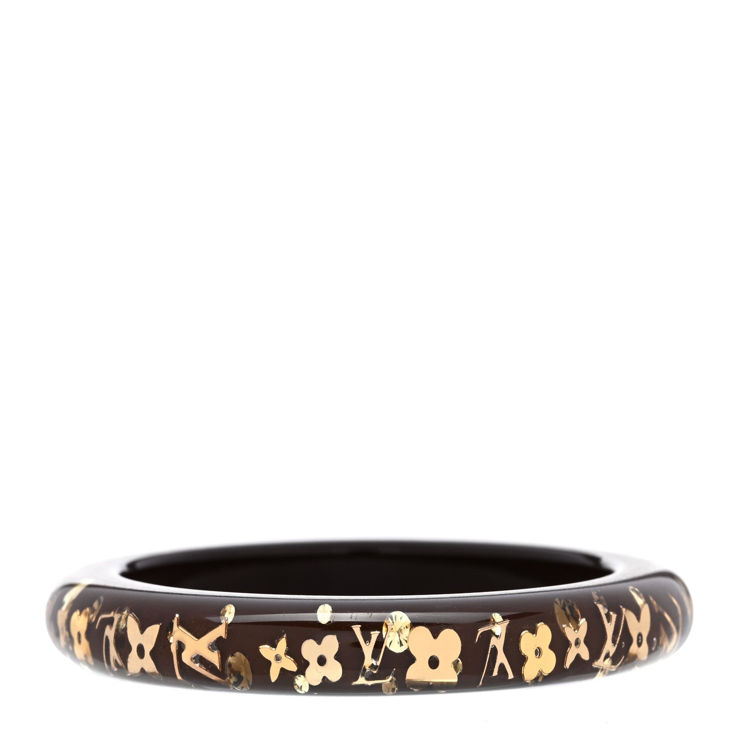 Louis Vuitton Resin Swarovski Medium Inclusion Bracelet PM Marron 3 of 4