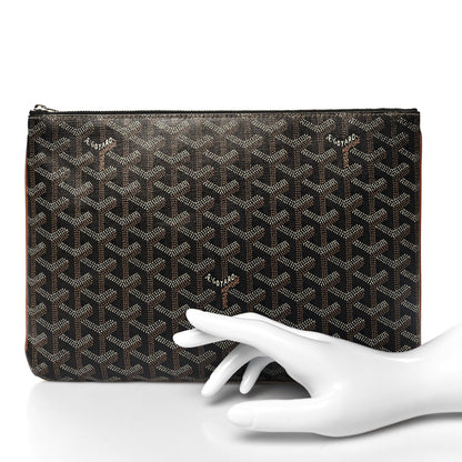 Goyard Goyardine Senat MM Pocket Black Tan 2 of 9