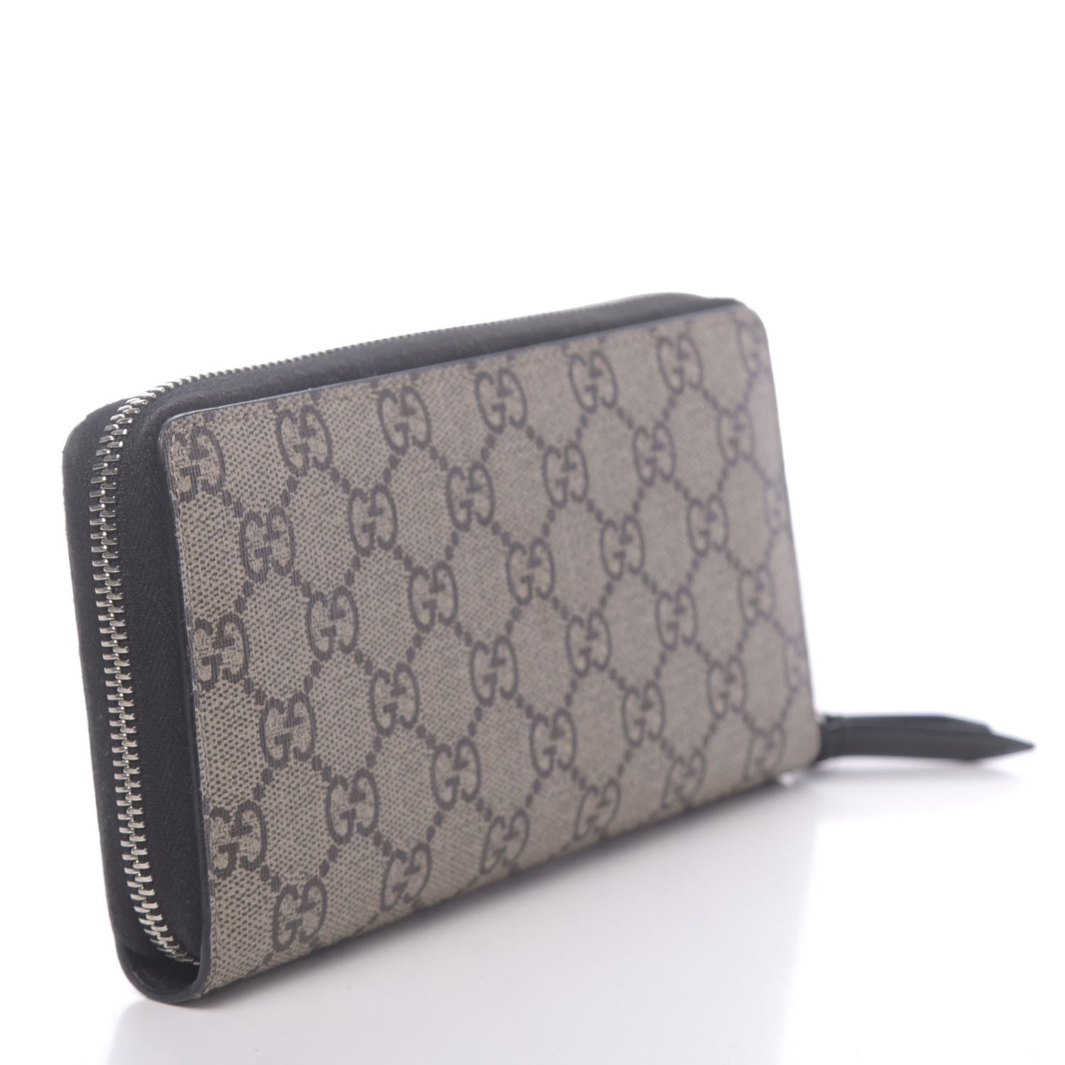 Gucci GG Supreme Monogram Kingsnake Zip Around Wallet Black 3 of 7