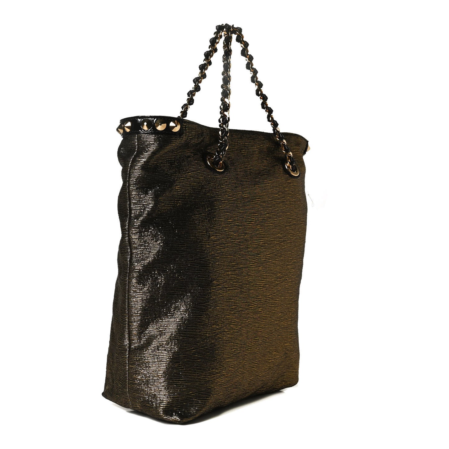 Metallic Jacquard Double Jeu Tote Gold