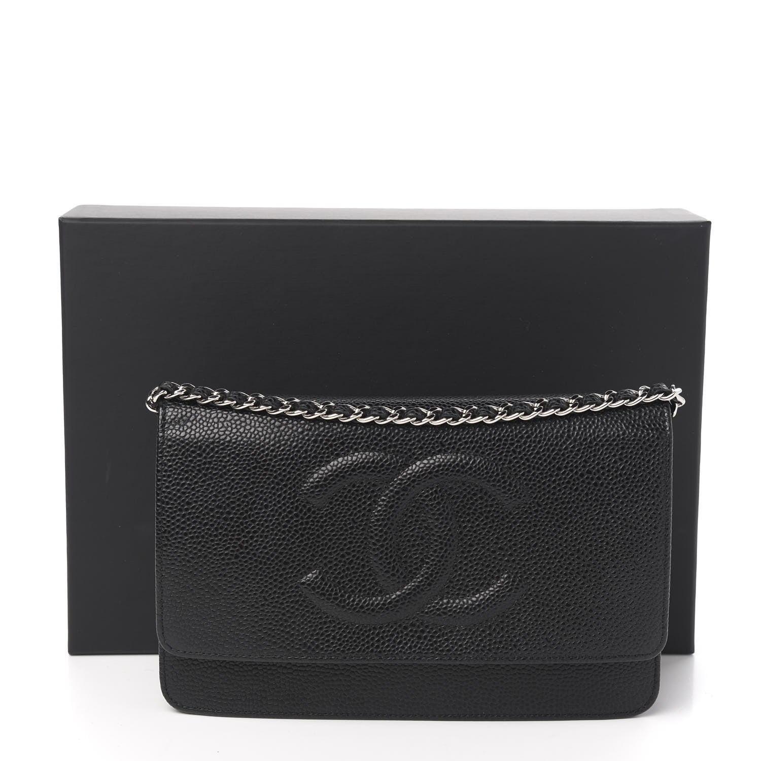 Chanel Caviar Timeless CC Wallet On Chain WOC Black 11 of 11