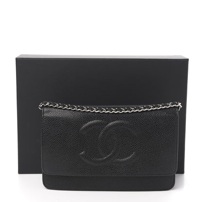 Chanel Caviar Timeless CC Wallet On Chain WOC Black 11 of 11