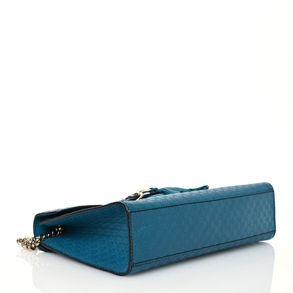 Gucci Soft Microguccissima Medium Emily Chain Shoulder Bag Deep Cobalt 4 of 16