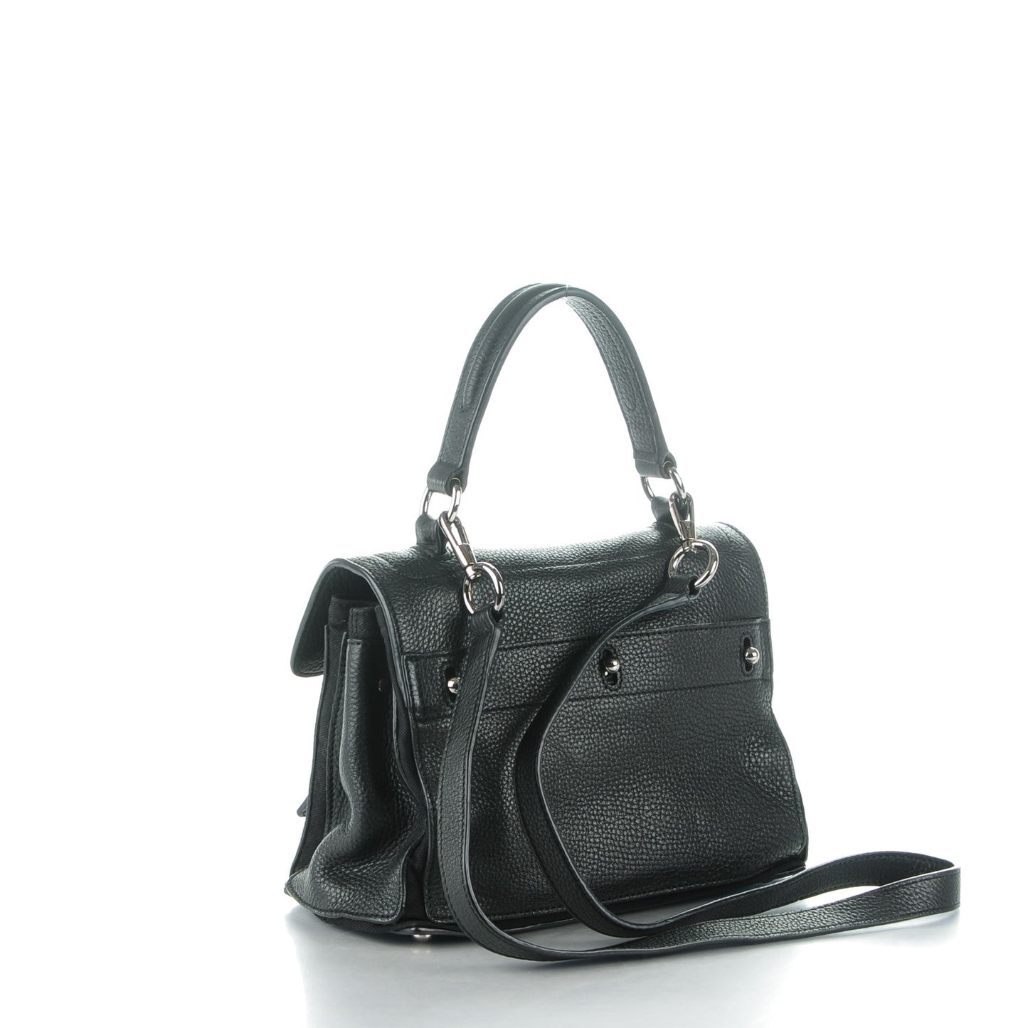 Calfskin Canvas Small Muse Two Black