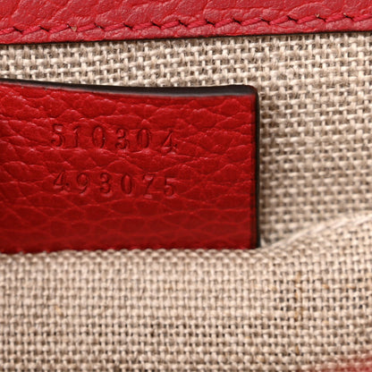Gucci Dollar Calfskin Small Interlocking G Shoulder Bag Red 7 of 7