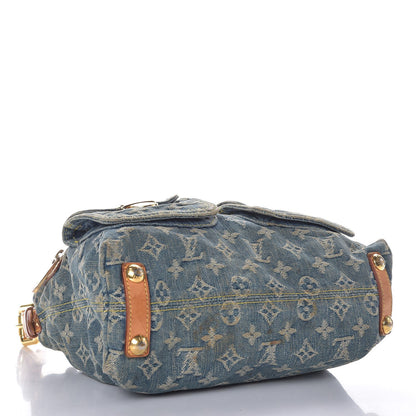 Louis Vuitton Monogram Denim Baggy PM Blue 4 of 22