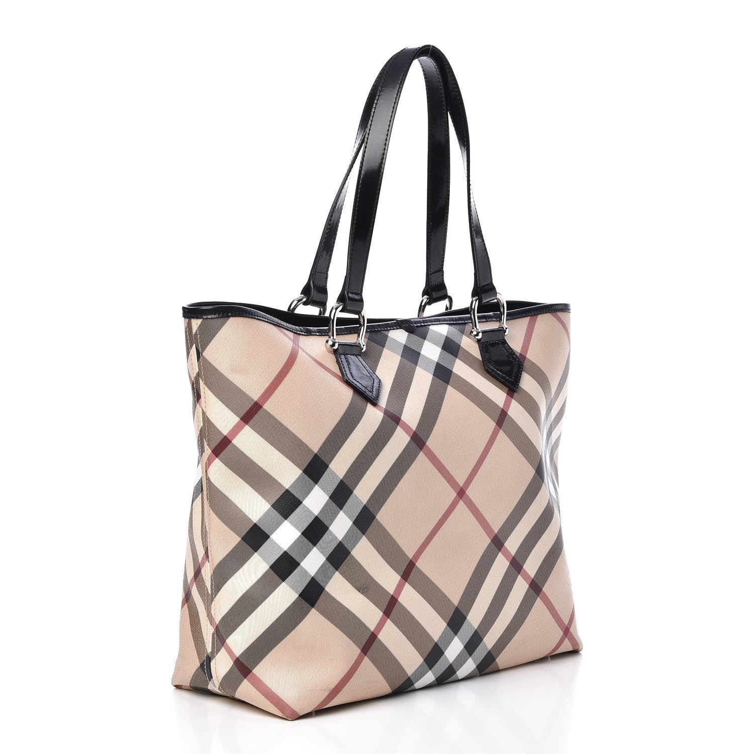Burberry Nova Check Large Nickie Tote Black 3 of 17