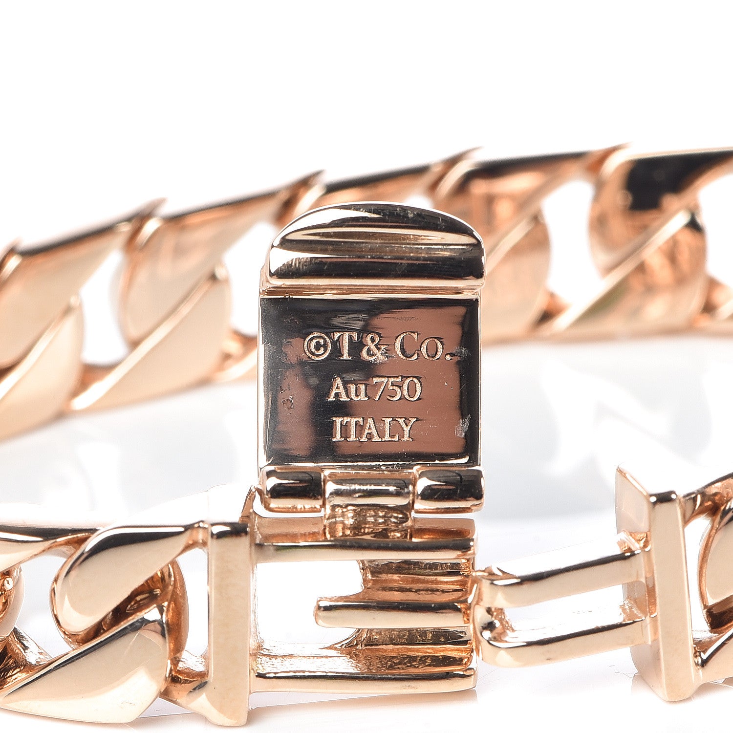 Tiffany 18K Rose Gold Curb Link Bracelet 5 of 5