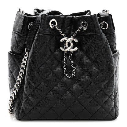 Chanel Caviar Quilted Small Chain Bucket Bag Black 1 of 10