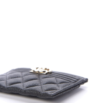Chanel Caviar Quilted Boy Card Holder Black 7 of 9
