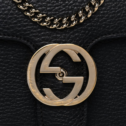 Gucci Dollar Calfskin Small Interlocking G Shoulder Bag Black 10 of 12