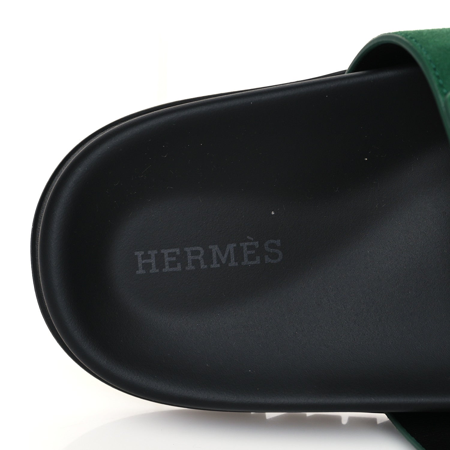 Hermes Suede Goatskin Womens Chypre Sandals 38 Vert Electrique 7 of 9
