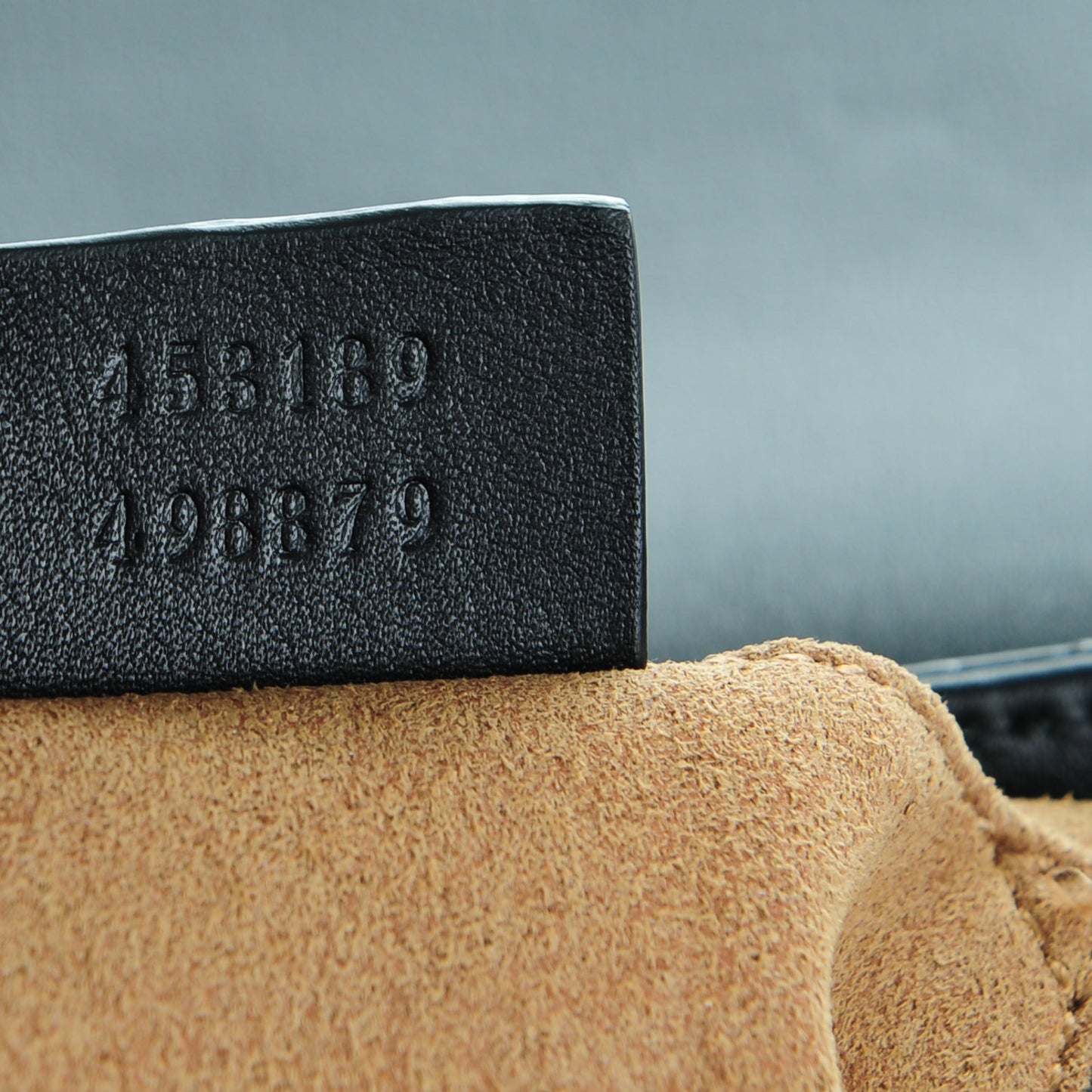 GG Supreme Monogram Web Medium Padlock Messenger Shoulder Bag Black