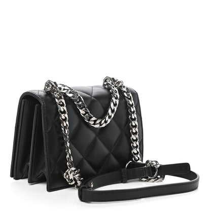 Alexander McQueen Lambskin Quilted Knuckle Shoulder Bag Black 3 of 9