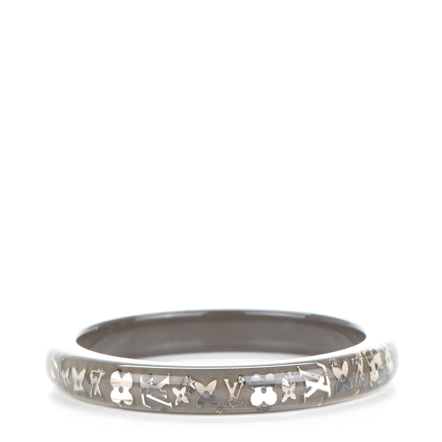 Louis Vuitton Resin Swarovski Medium Inclusion Bracelet PM Grey 1 of 4