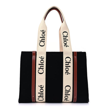 Chloe Felt Calfskin Medium Woody Ribbon Tote Beige 1 of 8