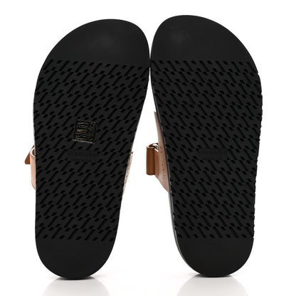 Hermes Calfskin Womens Chypre Sandals 36.5 Naturel 5 of 9
