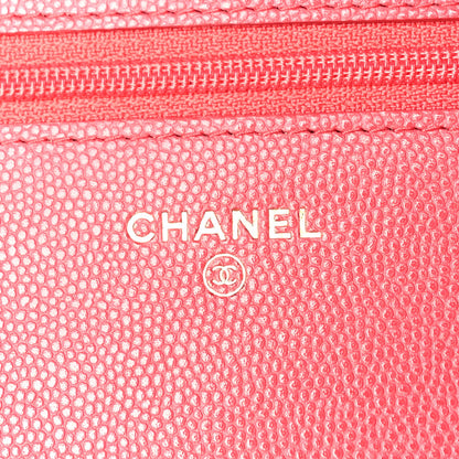 Chanel Caviar Quilted Wallet on Chain WOC  Pink 6 of 10