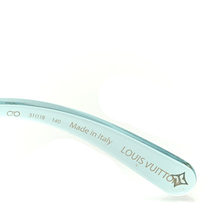 Louis Vuitton Acetate S Lock Cat Eye Sunglasses Z2818W  Crystal Blue 7 of 8