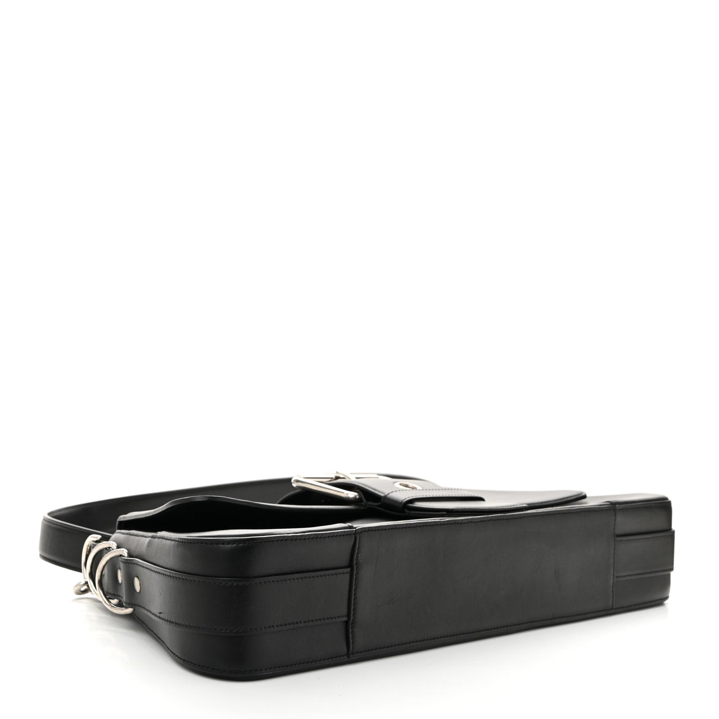 Smooth Calfskin Large Lindsay Shoulder Bag Black