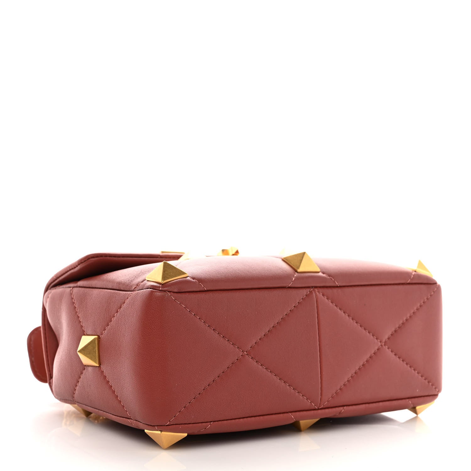 Valentino Garavani Nappa Medium Roman Stud Shoulder Bag Gingerbread 4 of 9