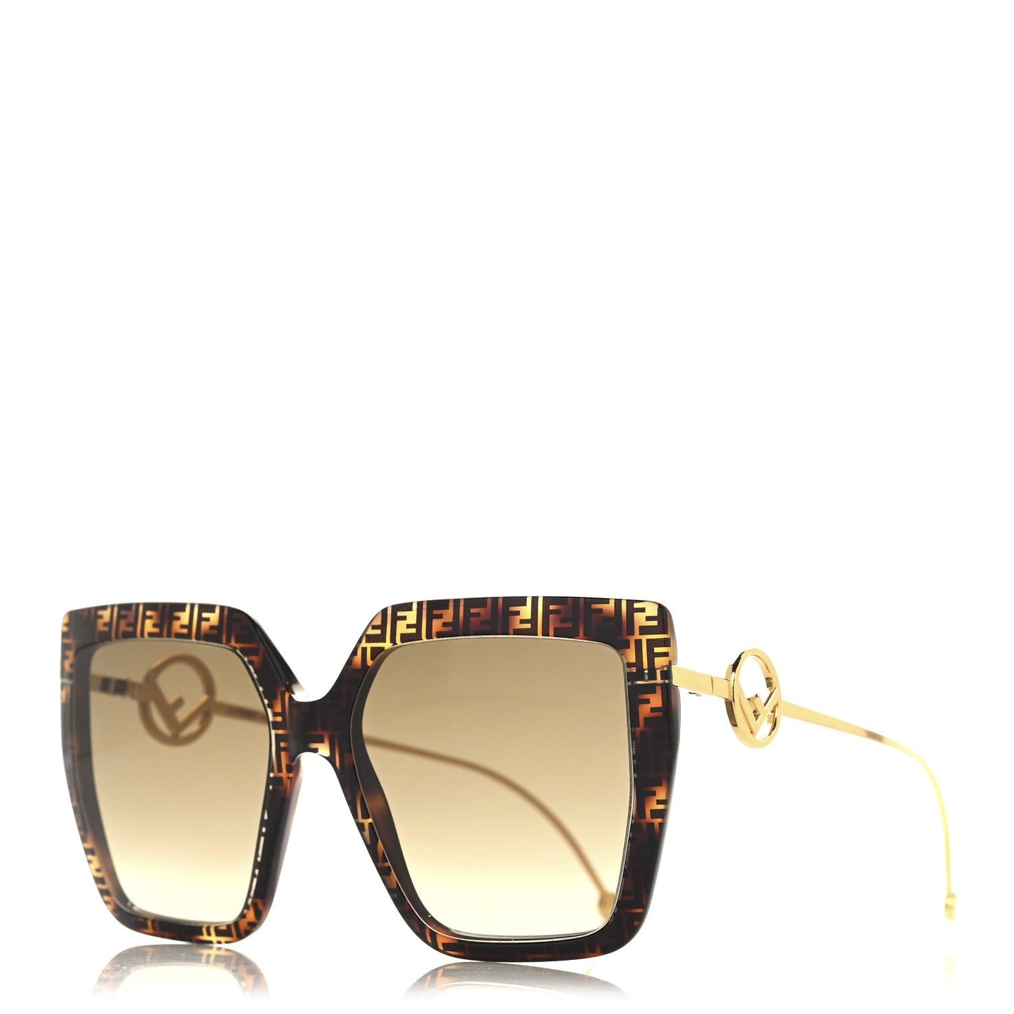 Acetate Metal F is FF Butterfly Sunglasses FF 0410/S Havana