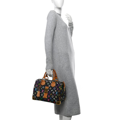 Louis Vuitton Monogram Multicolor Speedy 30 Black 2 of 11