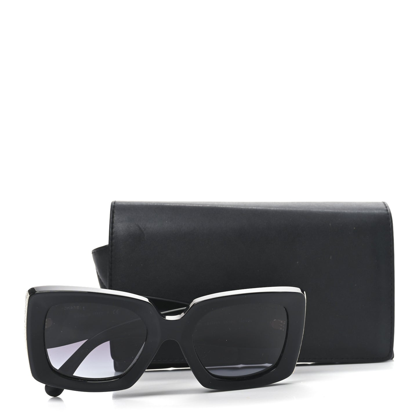 Acetate Rectangle Sunglasses 5435 Black