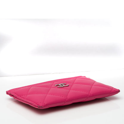 Chanel Lambskin Quilted Card Holder Fuchsia 3 of 8