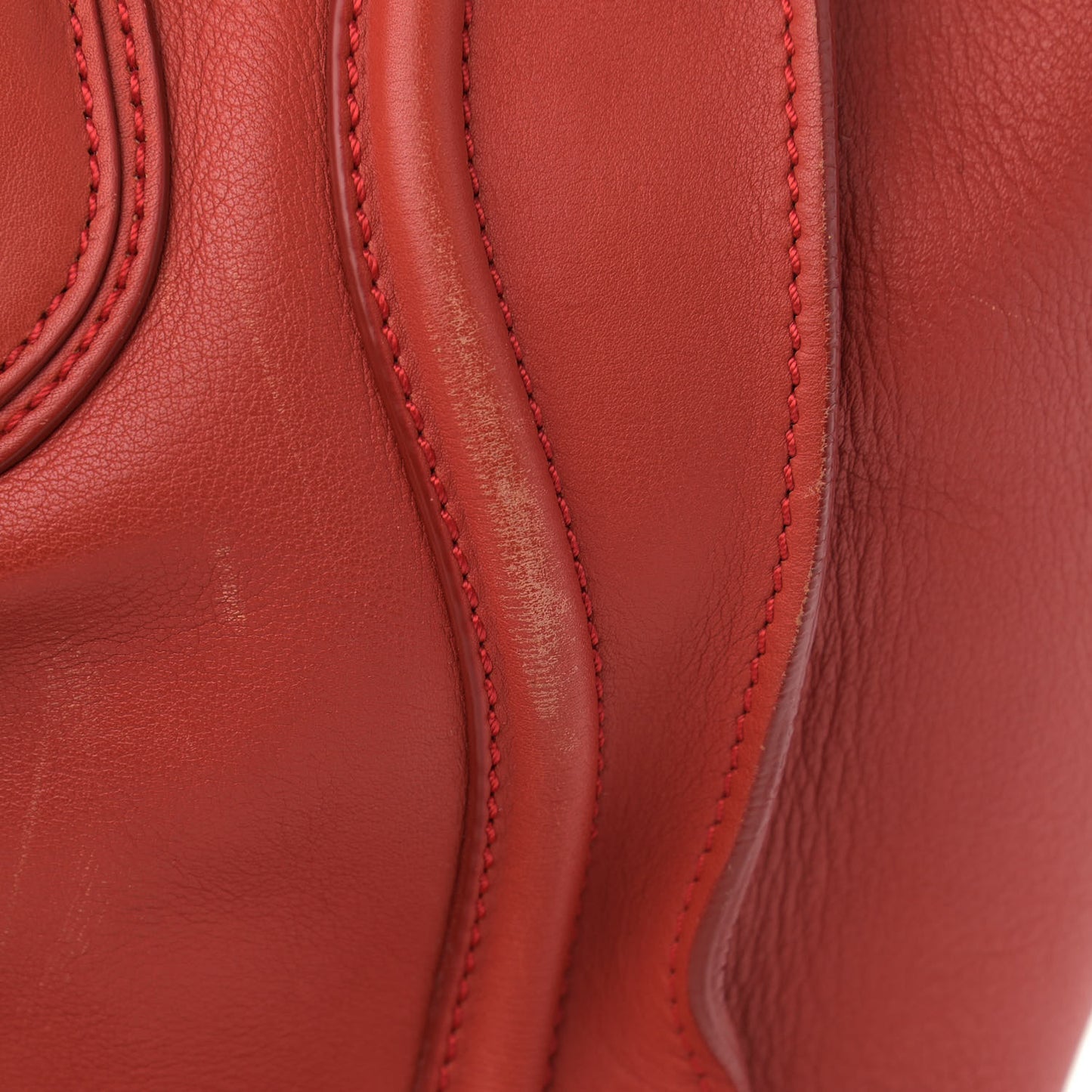 Smooth Calfskin Mini Luggage Red