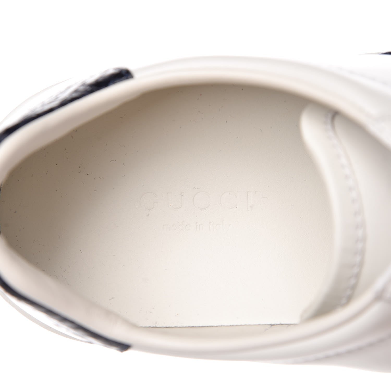 Gucci Calfskin Ayers Web Ace Sneakers 38 White Blue 7 of 9