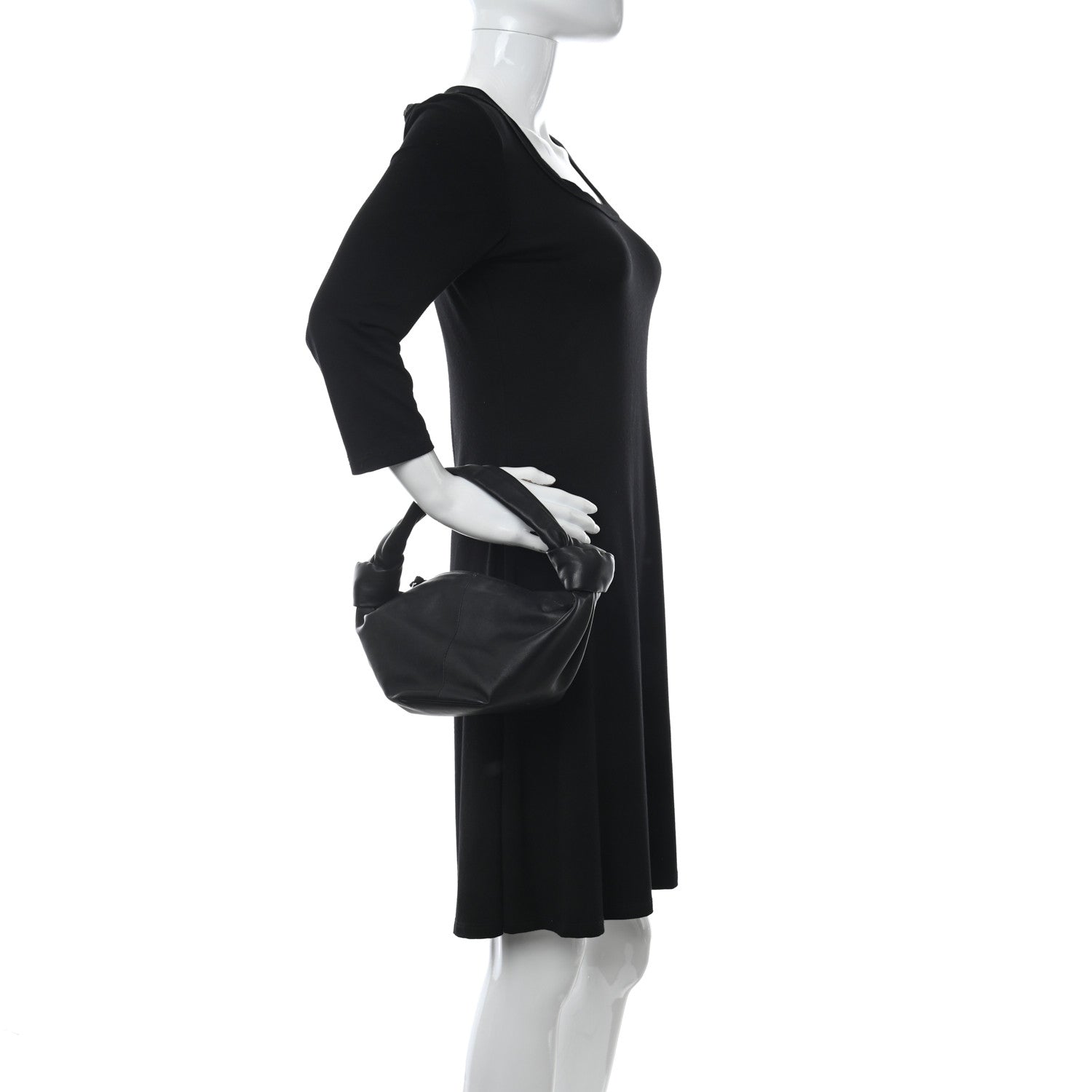 Bottega Veneta Calfskin Mini Double Knot Bag Black 2 of 8