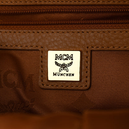 MCM Visetos Medium Sprinkle Stud Stark Backpack Cognac 6 of 11