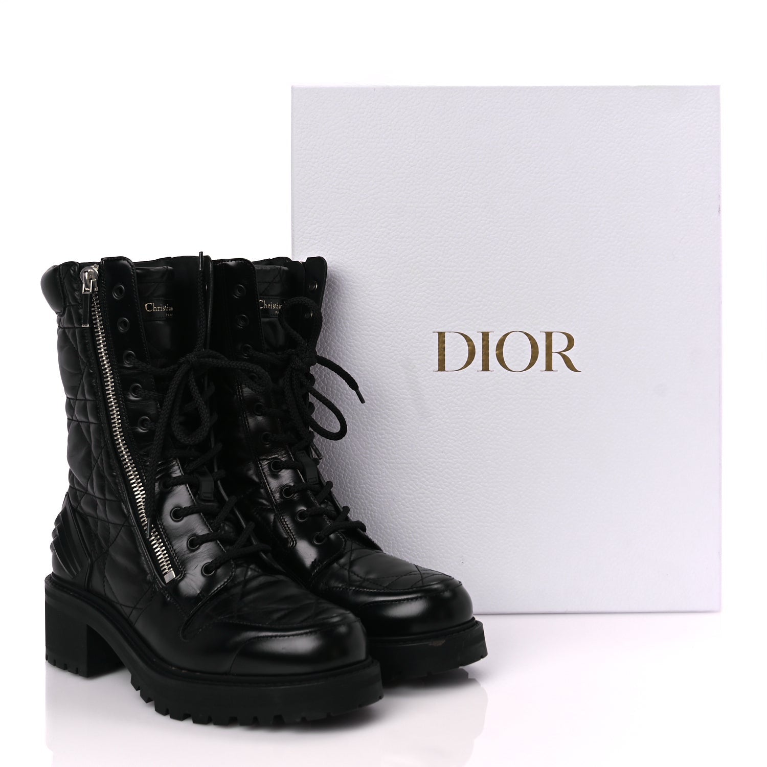 Christian Dior Calfskin Cannage D-Leader Ankle Boot 41 Black 8 of 8