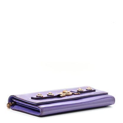 Versace Patent Tribute Wallet On Chain Purple 4 of 10