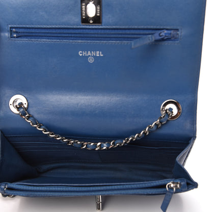 Chanel Lambskin Quilted Trendy CC Wallet On Chain WOC Blue 5 of 14