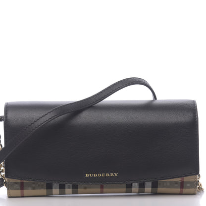 Burberry Calfskin House Check Henley Wallet On Chain Black 11 of 11