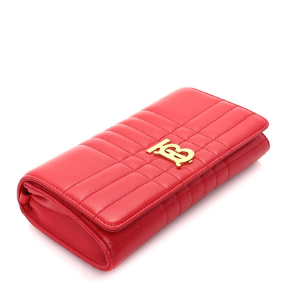 Burberry Lambskin Quilted Lola Chain Wallet  Bright Red 7 of 8