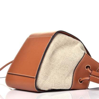 Loewe Calfskin Canvas Mini Hammock Shoulder Bag Natural Tan 9 of 9