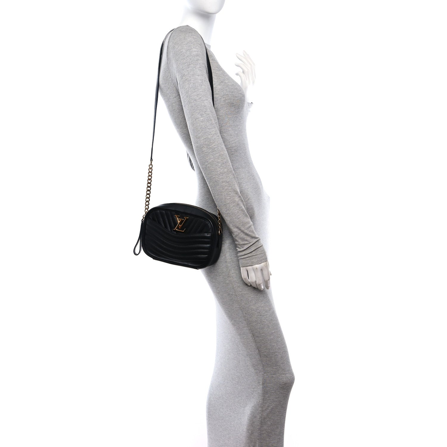 Louis Vuitton Calfskin New Wave Camera Bag Black 2 of 10