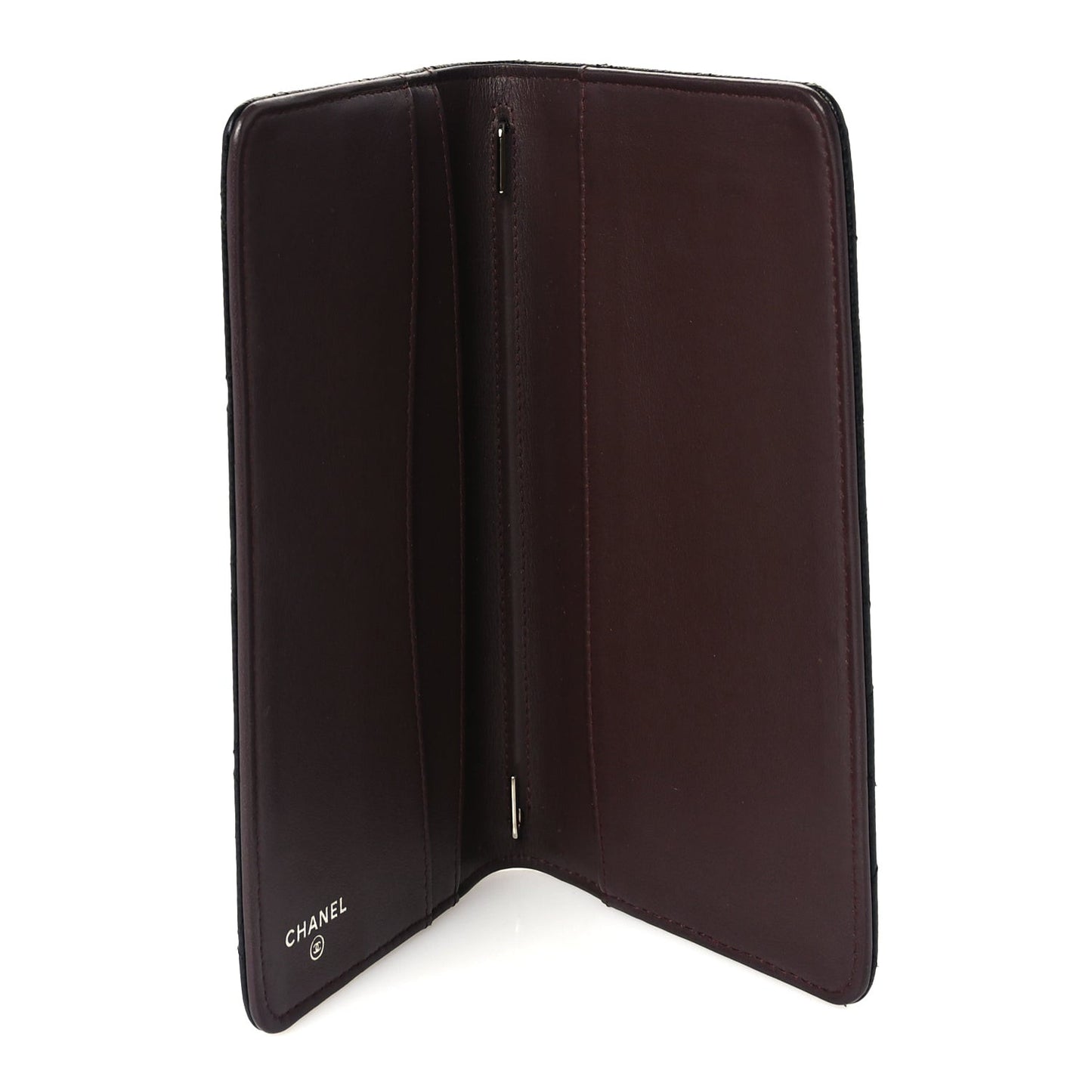 Caviar Quilted Medium Agenda Cover  Black