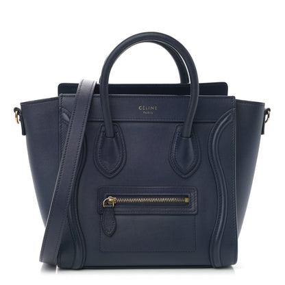 Celine Smooth Calfskin Nano Luggage Ink 1 of 13