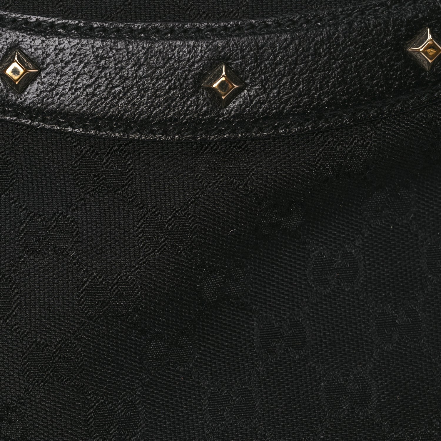 Gucci Monogram Anita Bamboo Top Handle Bag Black 7 of 9