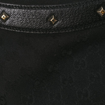 Gucci Monogram Anita Bamboo Top Handle Bag Black 7 of 9