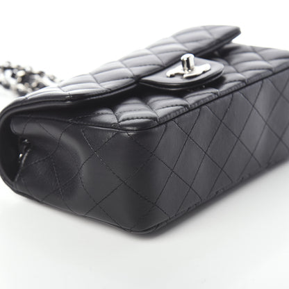 Chanel Lambskin Quilted Mini Rectangular Flap Black 8 of 9
