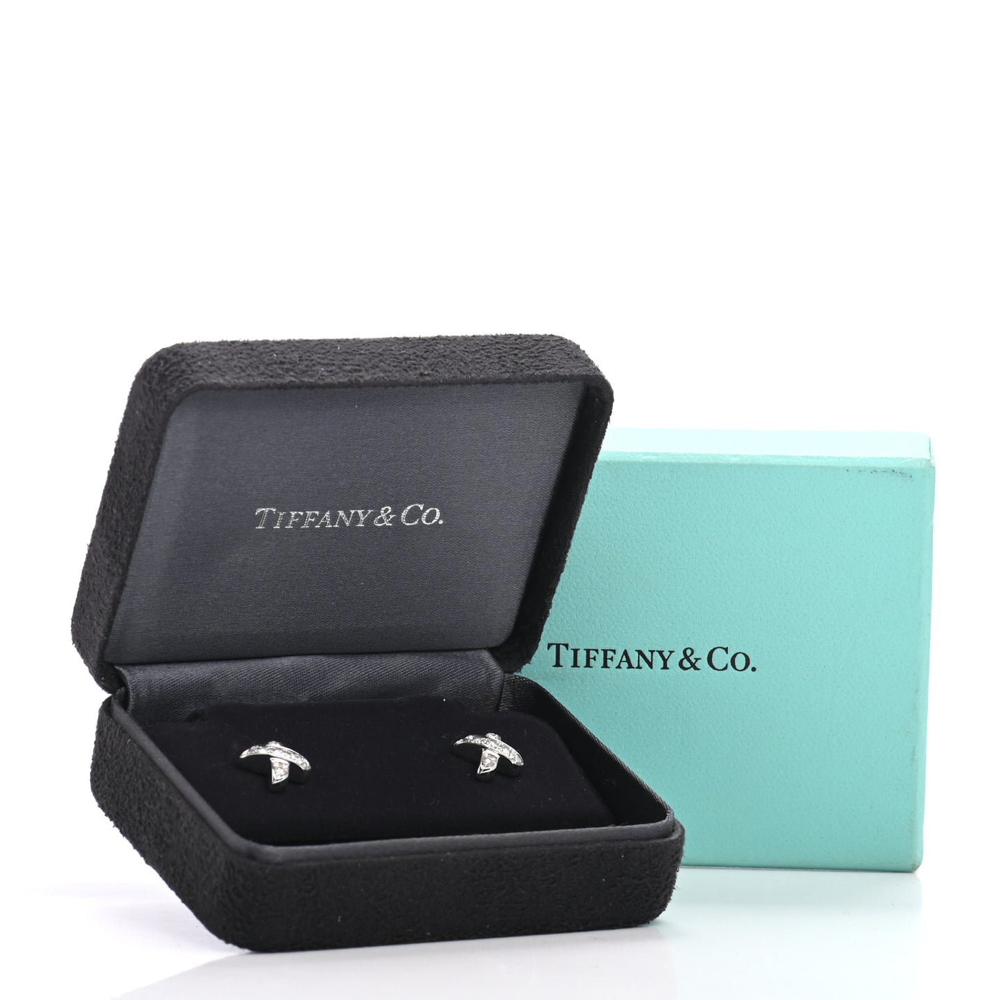 18K White Gold Diamond Paloma Picasso X Kiss Earrings