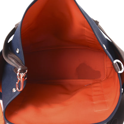 Hermes Toile Sac De Pansage Groom Bleu Navy Feu 4 of 12