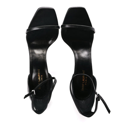 Saint Laurent Calfskin Opyum 110 Sandals Black 5 of 10
