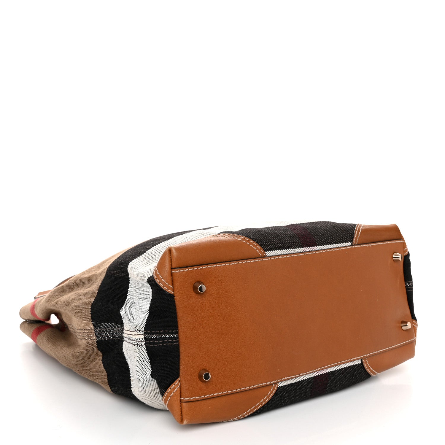 Burberry Canvas Mega Check Medium Maidstone Saddle Brown 4 of 12